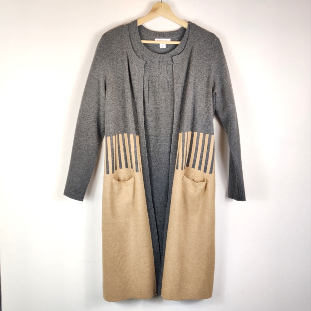 Liz Claiborne Sheath Knit Sweater Dress & Cardigan 2 piece SET Size Medium
